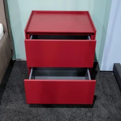 Nachtkommode Lean Box Lack Matt 370 Purple Rot Mit Kabelfuge