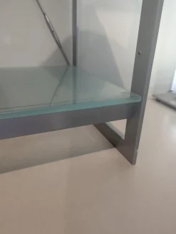 Offenes Regal Satiniertes Glas Metall