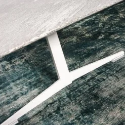 Outdoor Beistelltisch Fly Platte Silbergneis Gestell Weiß