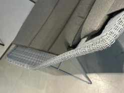 Outdoor Highbacksessel Breeze Fasergeflecht Grau Stahlgestell Grau Verzinkt