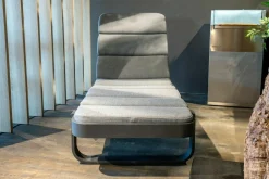 Outdoor Liege Cut AirTouch Grey Grau Gestell Aluminium Dark Grey Dunkelgrau Mit Verstellbarer Ruckenlehne