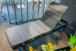 Outdoor Liege Cut AirTouch Grey Grau Gestell Aluminium Dark Grey Dunkelgrau Mit Verstellbarer Ruckenlehne