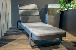 Outdoor Liege Cut AirTouch Grey Grau Gestell Aluminium Dark Grey Dunkelgrau Mit Verstellbarer Ruckenlehne