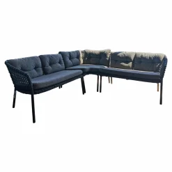 Outdoor Loungegruppe Ocean Cane Line Soft Rope Dark Grey Dunkelgrau Inklusive Kissensatz