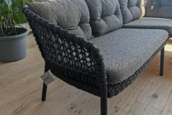 Outdoor Loungegruppe Ocean Cane Line Soft Rope Dark Grey Dunkelgrau Inklusive Kissensatz