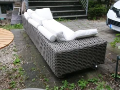 Outdoor Sofa 3 Sitzer Paros Farbe Silt Mit Kissenset Dry+ Plush Farben Linen Off White Inklusive Rolle