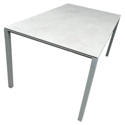 Outdoor Tisch Pure Platte Keramik Concrete Grey Grau Gestell Aluminium Light Grey Grau