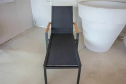 Outdoor-Liege Spa Bespannung Softex-Gewebe Anthrazit Gestell Aluminium Anthrazit Mit Rollen