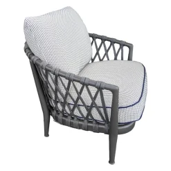 Outdoorsessel Erica Stoff Elisir 820 Blau Creme