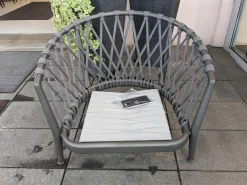 Outdoorsessel Erica Stoff Elisir 820 Blau Creme