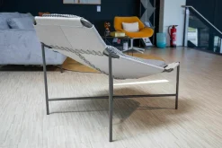 Outdoor-Sessel Jackout Stoff 20 462 Graublau Gestell Metall Anthrazit Pulverbeschichtet Inklusive Hocker