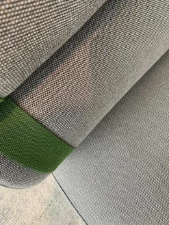 Outdoorsessel Roll Bezug 289 Fog Lamindo und 039 Green Stripe Gestell 721 Chalk