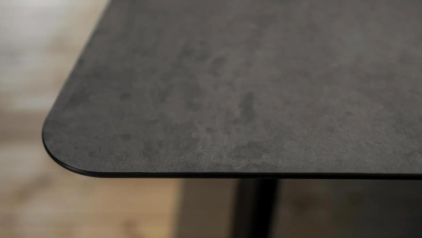 Outdoortischgruppe Ellisse HPL Ardesia Schwarz Gestell Schwarz Mit 4 Stühlen Emmacross