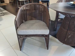 Outdoor-Tischgruppe Tibidado Corton Bordo Marone Tisch mit 3 Stühlen