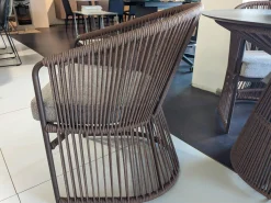 Outdoor-Tischgruppe Tibidado Corton Bordo Marone Tisch mit 3 Stühlen