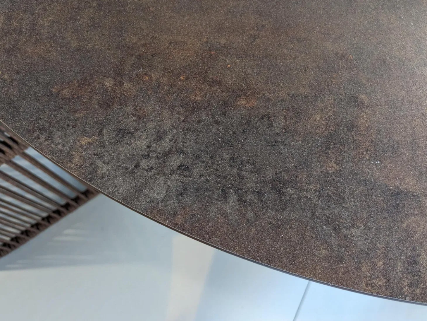 Outdoor-Tischgruppe Tibidado Corton Bordo Marone Tisch mit 3 Stühlen