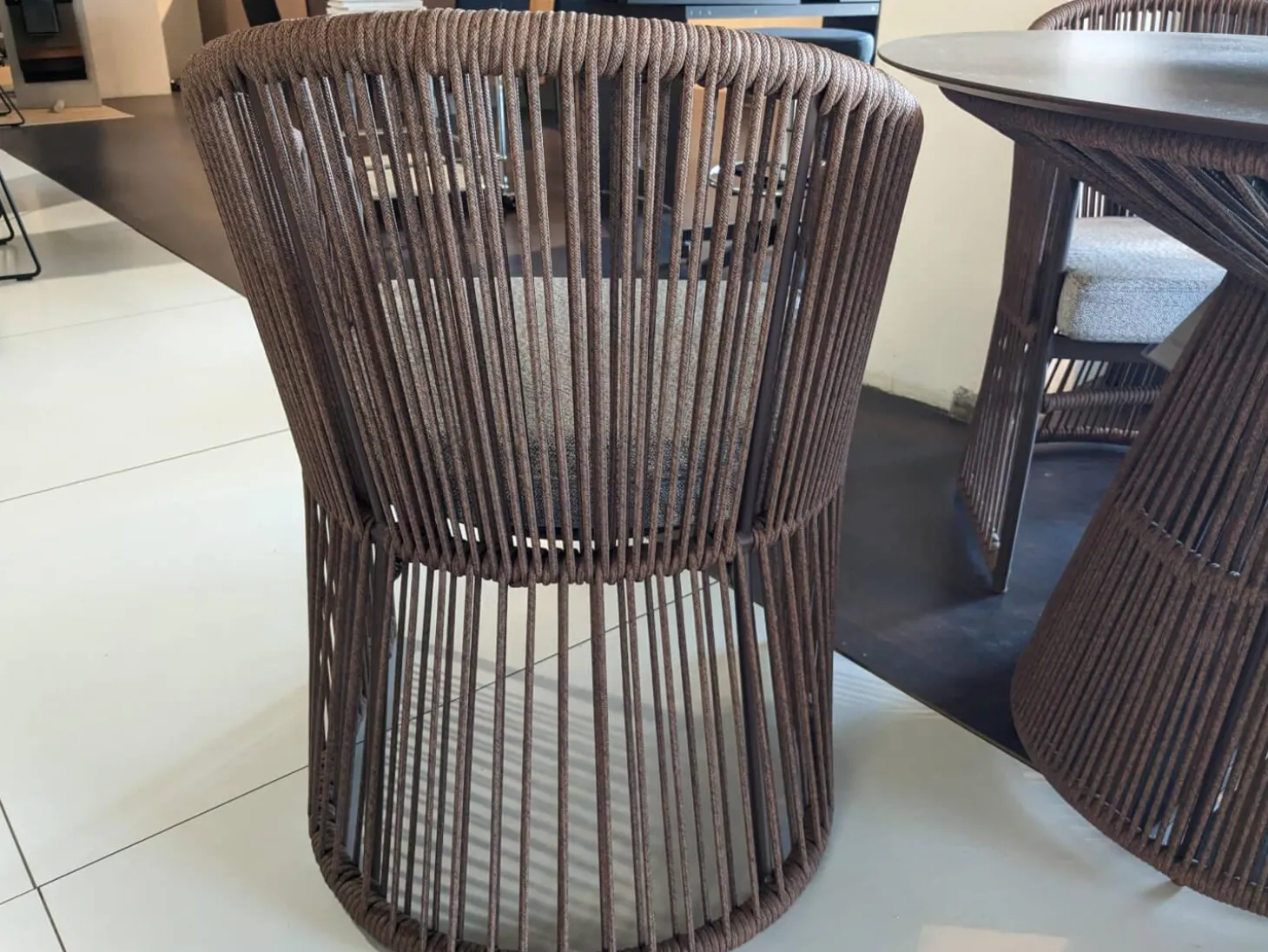 Outdoor-Tischgruppe Tibidado Corton Bordo Marone Tisch mit 3 Stühlen