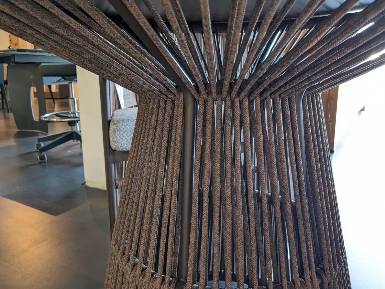 Outdoor-Tischgruppe Tibidado Corton Bordo Marone Tisch mit 3 Stühlen