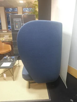 Plenum Zweisitzer Sofa Stoff Capture 6001 Blau Gestell Anthrazit