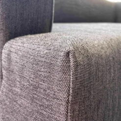 Polsterbank Modell Blue City Stoff Malin Anthrazit Kufen Edelstahl Bezug Abnehmbar