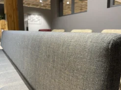 Polsterbank Yps BYS 21 PO R Stoff Canvas 734 Grau Gestell Eiche Naturöl 2407