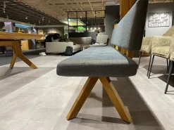 Polsterbank Yps BYS 21 PO R Stoff Canvas 734 Grau Gestell Eiche Naturöl 2407