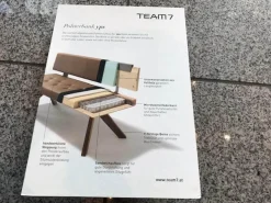 Polsterbank Yps Stoff Kvadrat Canvas 734 Untergestell Eiche Massiv Weißöl