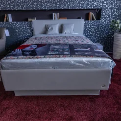 Polsterbett Composium Bezug Lederoptik Sand Grau Mit Matratze Und Kissen