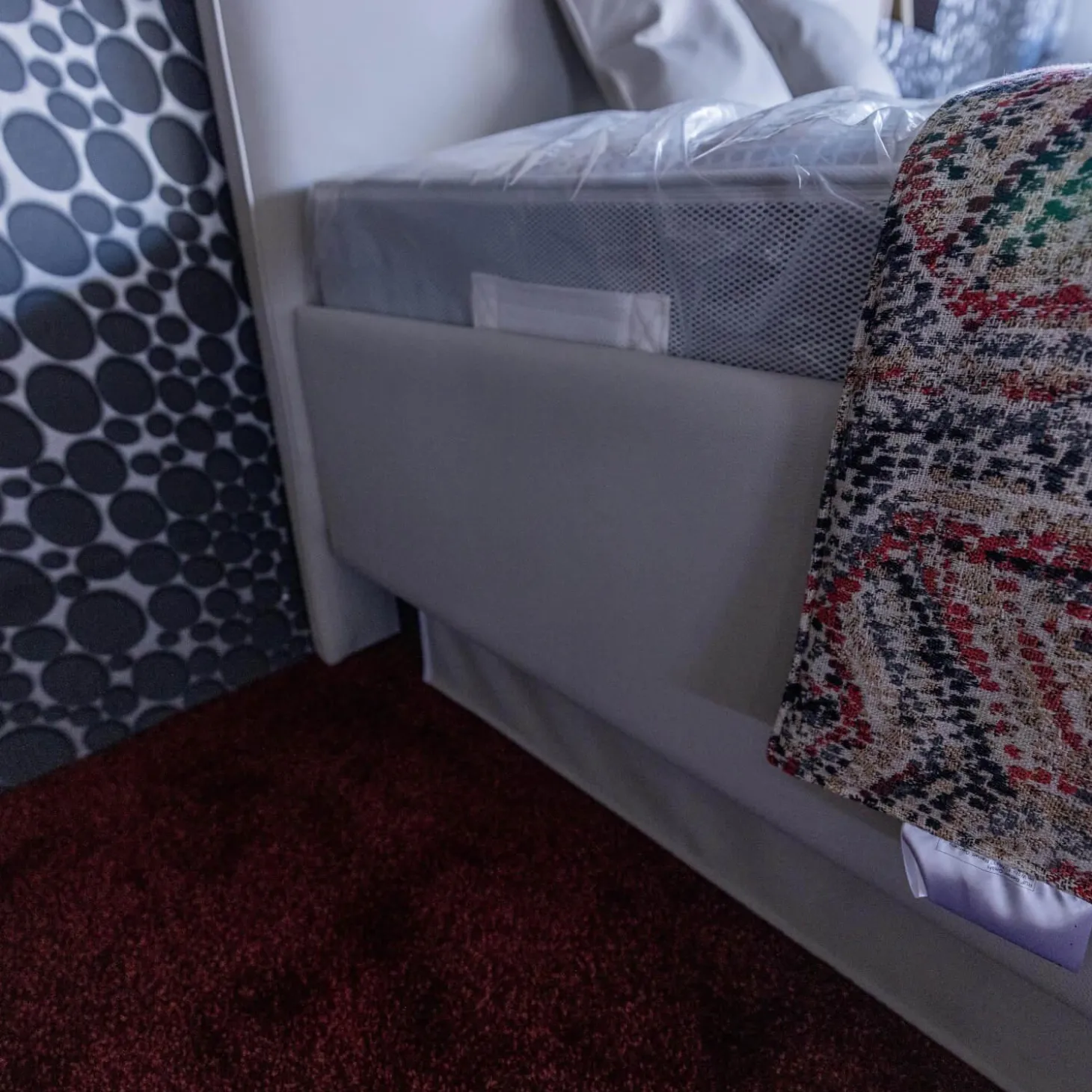 Polsterbett Composium Bezug Lederoptik Sand Grau Mit Matratze Und Kissen