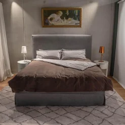 Polsterbett Grand Cru Cannes Inklusive 2 Divina Matratzen Stoff Knit-Art 1 Yanis-1840-Grau Gestell Aus Kiefermassivleimholz