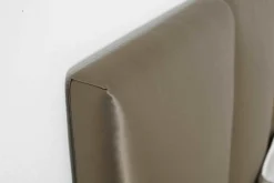 Polsterbett Kate Luxury 796 Gr D Grau Blockfuß Chrom mit 2 Matratzen