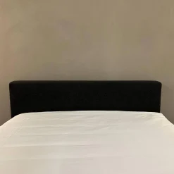 Polsterbett Yuuto Bed 810 180 Stoff Divina Melange 180 Dunkelgrau Gestell Buche Schwarz Lackiert ohne Lattenrost ohne Matratze