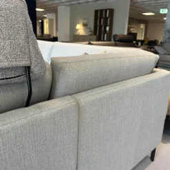 Polstergarnitur 009 Cara Stoff 20 162 Steingrau Grau Kufe Stahl Schwarz Inklusive Kissen