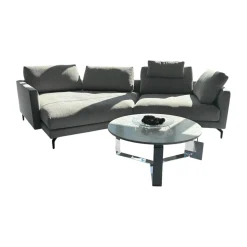 Polstergarnitur 333 Jola Stoff 26 202 Grau Weiß Gussfuß Aluminium Verkehrsschwarz Schwarz Matt Pulverbeschichtet