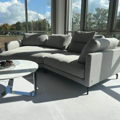 Polstergarnitur 333 Jola Stoff 26 202 Grau Weiß Gussfuß Aluminium Verkehrsschwarz Schwarz Matt Pulverbeschichtet