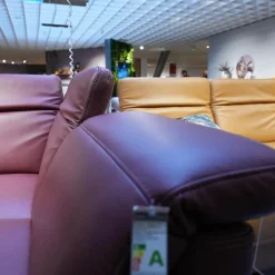 Polstergarnitur 4054 Leder 60 Rodeo Barolo Fuß Metall Schwarz