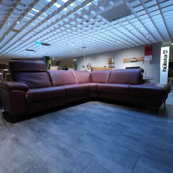 Polstergarnitur 4054 Leder 60 Rodeo Barolo Fuß Metall Schwarz