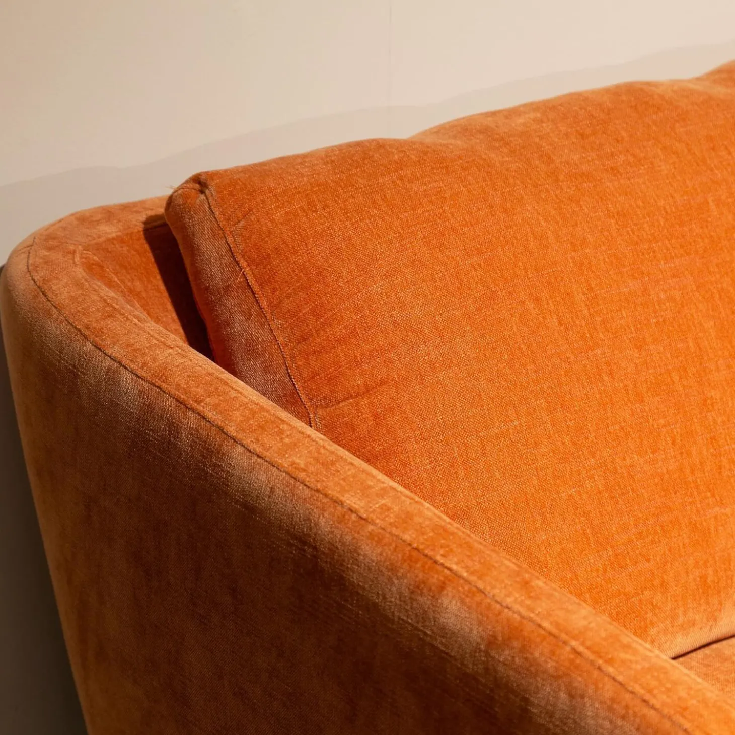 Polstergarnitur Betty MS 1010 Stoff Wildflower 7 Pail Rust Orange Fuß 177 Metall Grau