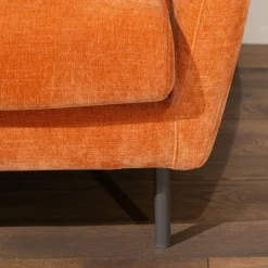 Polstergarnitur Betty MS 1010 Stoff Wildflower 7 Pail Rust Orange Fuß 177 Metall Grau