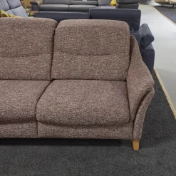 Polstergarnitur Gavi Bezug Stoff Toronto 7 Brombeer Füße Eiche Inklusive Wall-Away Funktion Motorisch