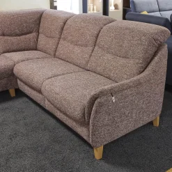 Polstergarnitur Gavi Bezug Stoff Toronto 7 Brombeer Füße Eiche Inklusive Wall-Away Funktion Motorisch