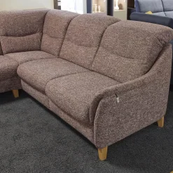 Polstergarnitur Gavi Bezug Stoff Toronto 7 Brombeer Füße Eiche Inklusive Wall-Away Funktion Motorisch