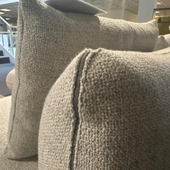 Polstergarnitur Jalis Stoff 8300 Lichtgrau Grau Nahtband 5091 Mittelgrau Grau Inklusive Hocker