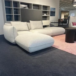 Polstergarnitur Jalis Stoff 8300 Lichtgrau Grau Nahtband 5091 Mittelgrau Grau Inklusive Hocker