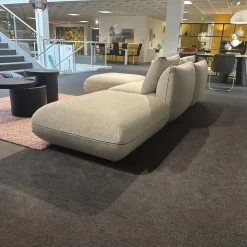 Polstergarnitur Jalis Stoff 8300 Lichtgrau Grau Nahtband 5091 Mittelgrau Grau Inklusive Hocker