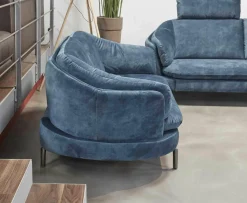 Polstergarnitur Kami Stoff 0735-51 Petrol Füße Anthrazit Verchromt 2 Sofas