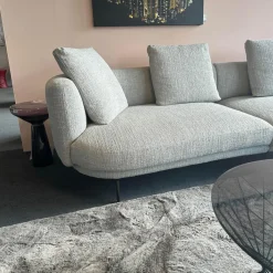 Polstergarnitur Maaru Stoff Namib 7920 Moon Grau Gestell Aluminium Bronze Matt Pulverbeschichtet Mit Kissen