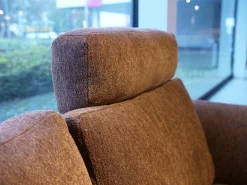 Polstergarnitur Stoff Osino Rostbraun Braun Mit Kissen Und Kopfstütze