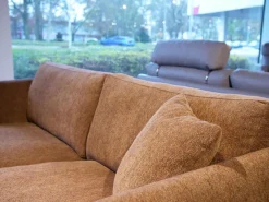 Polstergarnitur Stoff Osino Rostbraun Braun Mit Kissen Und Kopfstütze