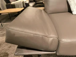 Polstergarnitur Wesley Leder X Happy Oak Beige Gestell Metallkufe Nickel Schwarz Satiniert Inklusive Kissen